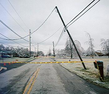 Leaning pole