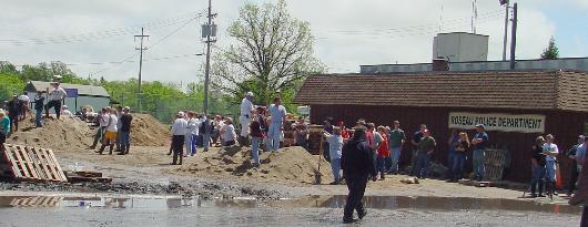 Filling sandbags